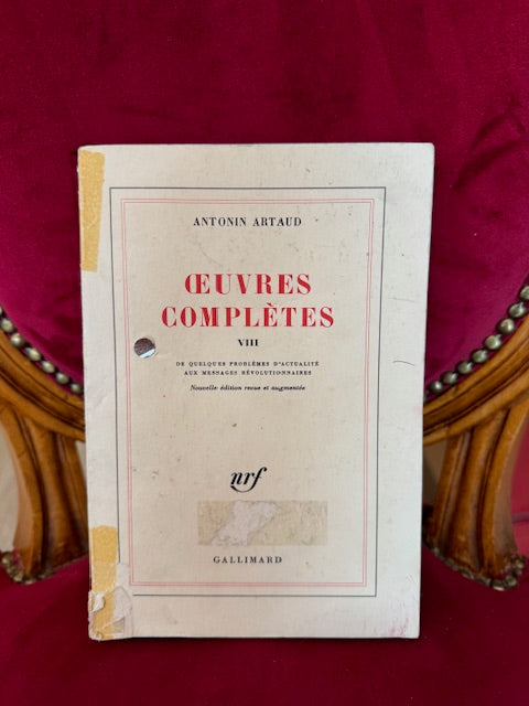 Œuvres complètes VIII, De quelques problèmes d'actualité aux messages révolutionnaires, Antonin Artaud