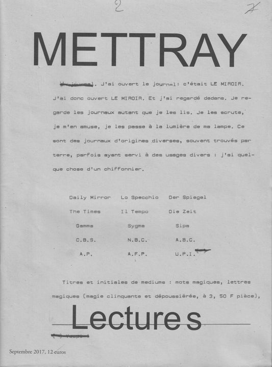 METTRAY n°10 Lecture s