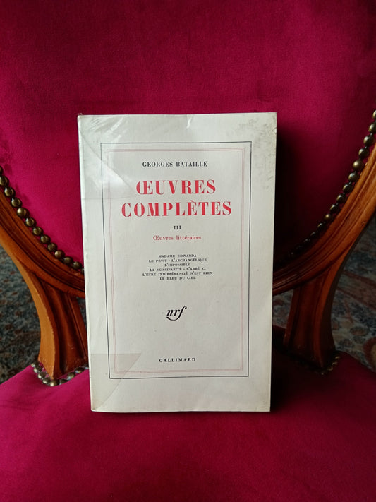 Oeuvres Complètes Tome III_ Georges Bataille